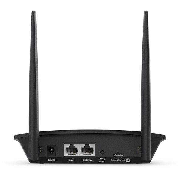 TP-Link TL-MR100 300Mbps 2.4GHz Wireless N 4G LTE, Wi-Fi N300, Plug and Play, Parental Controls, Guest Network, with Micro SIM Card Slot, WiFi Router, Black - Image 3