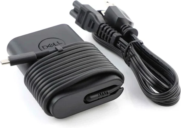 New Dell Laptop Charger 65W(Watt) AC Power Adapter With Type c(USB-C/USBC) Tip Include Power Cord For XPS 12, 9250 XPS 13 9350 9360 9365 9370 9380, Latitude 7370 7280 7480 5480 7275 5290 7490 - Image 3